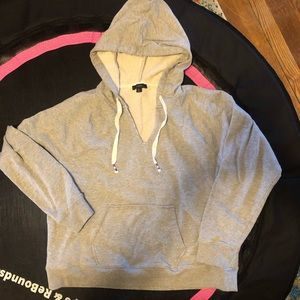 J CREW Pullover Cropped Hoodie Grey size XL